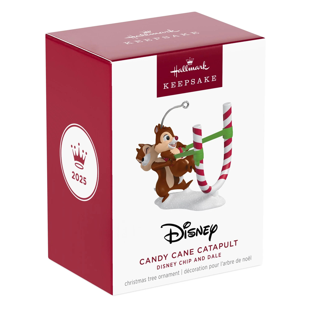 Disney Chip and Dale: Candy Cane Catapult - 2025 Hallmark Keepsake Christmas Ornament