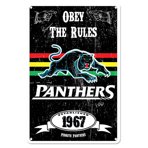 NRL Penrith Panthers Retro Metal Sign