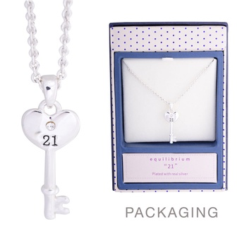 21st Heart Key Necklace - Equilibrium Jewellery