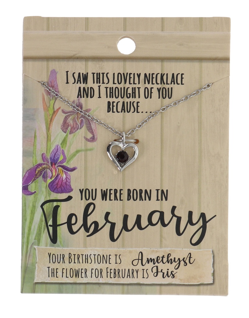 February Birthstone Necklace