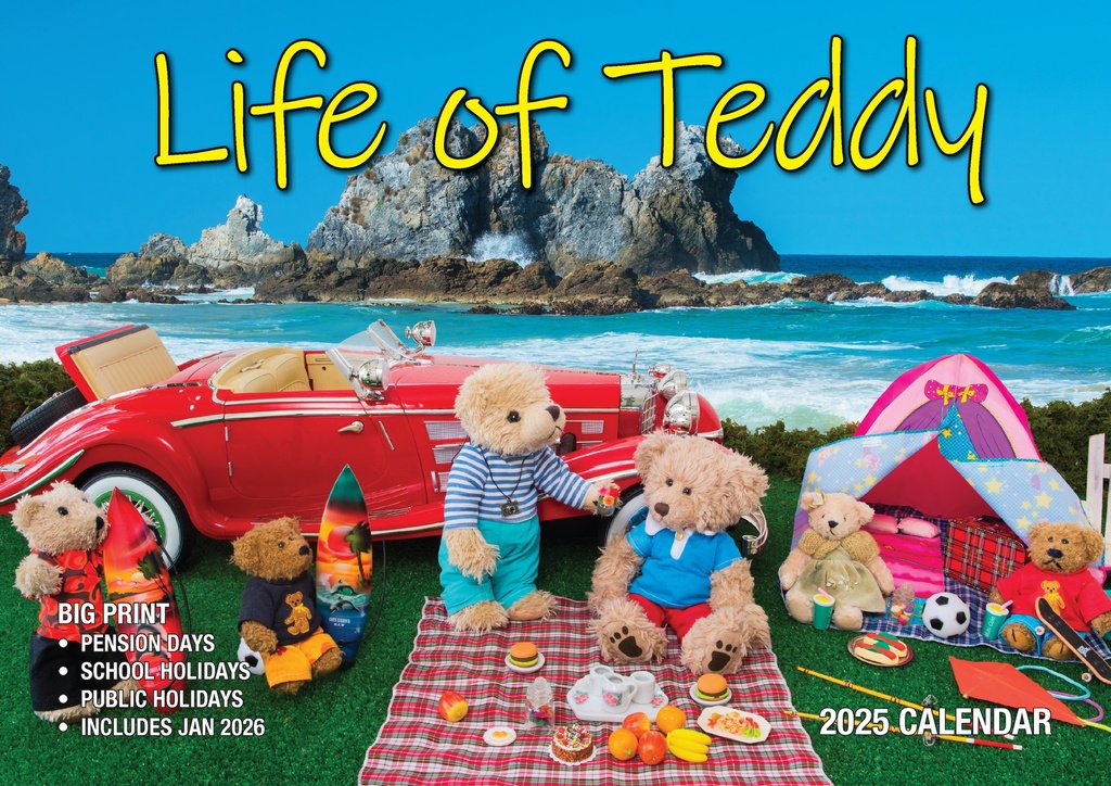 Big Print Life of Teddy 2025 Calendar
