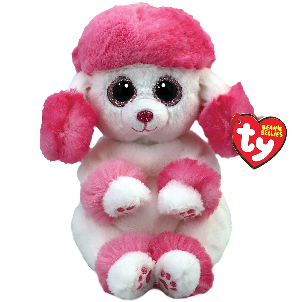 Heartly the Pink and White Poodle TY Beanie Bellies Regular Valentines 2025