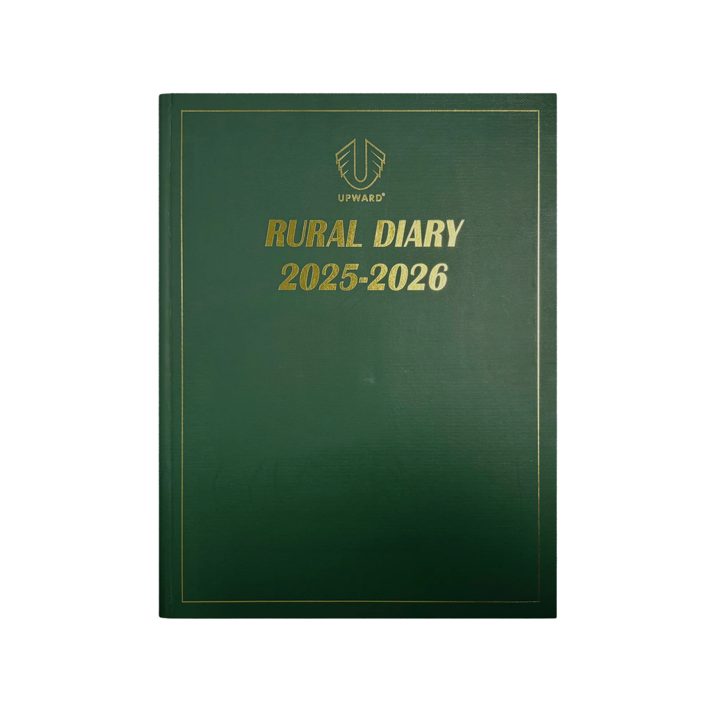 2025-2026 Rural Financial Year Diary - Collins Upwards A4 Two-Days-To-A-Page (2DTP) Green