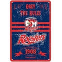 NRL Sydney Roosters Retro Metal Sign