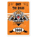 NRL Wests Tigers Retro Metal Sign