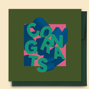 Dimensional Congrats Green Card - Papernest Designs