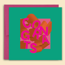 Dimensional Congrats Hot Pink Card - Papernest Designs
