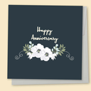 Happy Anniversary Floral B&W Card - Papernest Designs