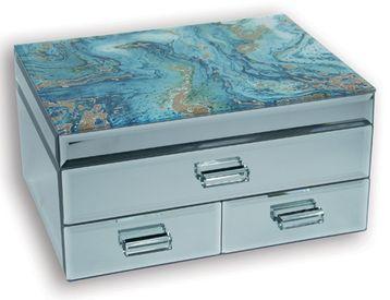 Fortune Of Blue Jumble Jewellery Box - Arton Giftware