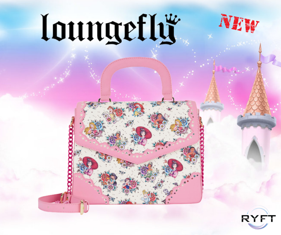Disney Princess Floral Tattoo Crossbody - Loungefly