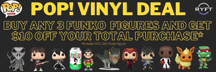 Buy 3 Save $10 Funko Figures Deal at Ryft