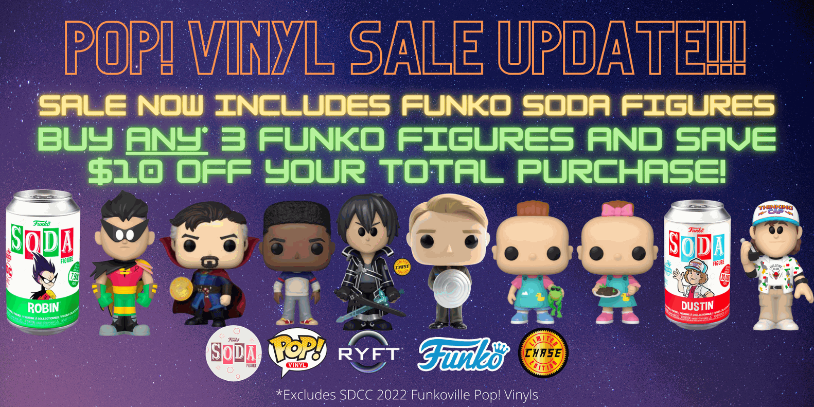 Buy 3 Save $10 Funko Figures Deal