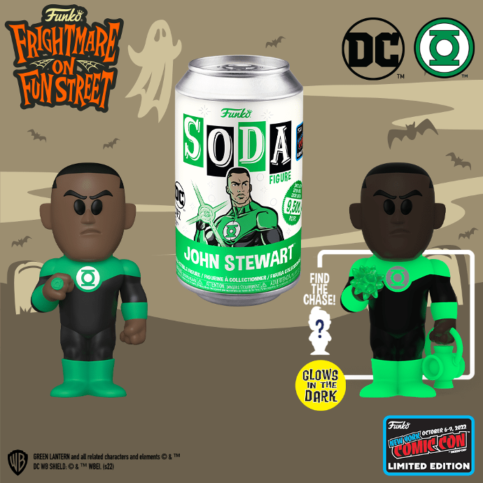 DC Comics - John Stewart Green Lantern with Chase NYCC 2022 US Exclusive Funko Vinyl Soda [RS]
