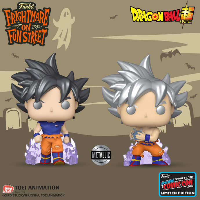 Dragon Ball Super - Ultra Instinct Goku with Kamehameha NYCC 2022 US Exclusive Funko Pop! Vinyl [RS] Dragon Ball Super – Goku (Metallic) NYCC 2022 Funko Pop! Vinyl