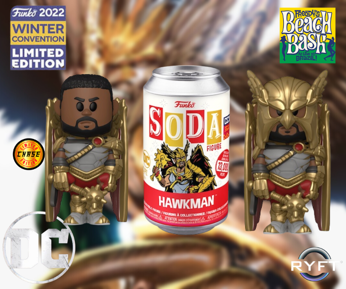 DC Black Adam - Hawkman CCXP Exclusive Funko Vinyl Soda Figure