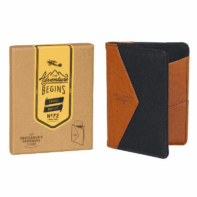 Gifts For Men Australia - Charcoal Canvas Travel Wallet - W&W