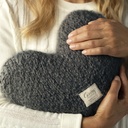 Demdaco Giving Heart Pillow - Charcoal