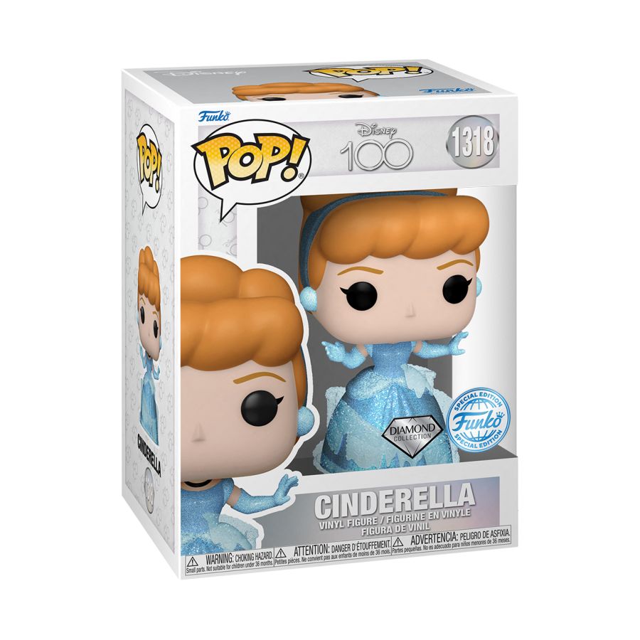 Disney 100 - Cinderella Diamond Glitter US Exclusive Funko Pop! Vinyl Figure[RS]