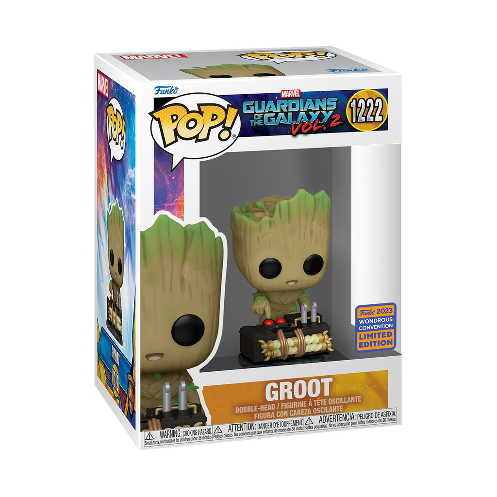 Guardians of the Galaxy - Groot With Button 2023 Wondrouns Conventions Exclusive Pop! Vinyl Figure