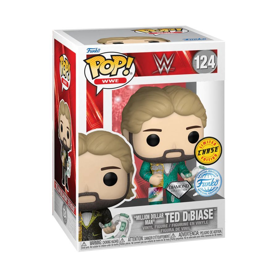 WWE - Ted DiBiase (Million Dollar Man) Wrestlemania Diamond Glitter Funko Pop! Vinyl Figure (with Chase) #124