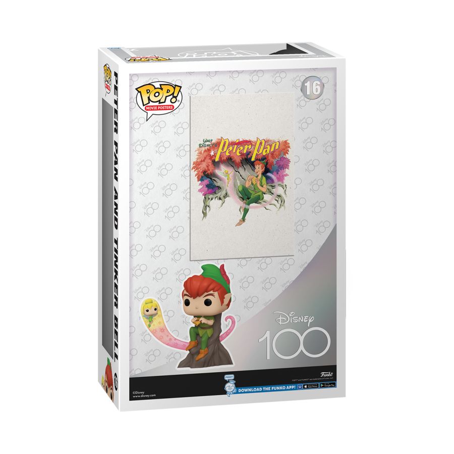 Disney 100th Anniversary Peter Pan & Tinkerbell Funko Pop! Movie Poster Vinyl Figure