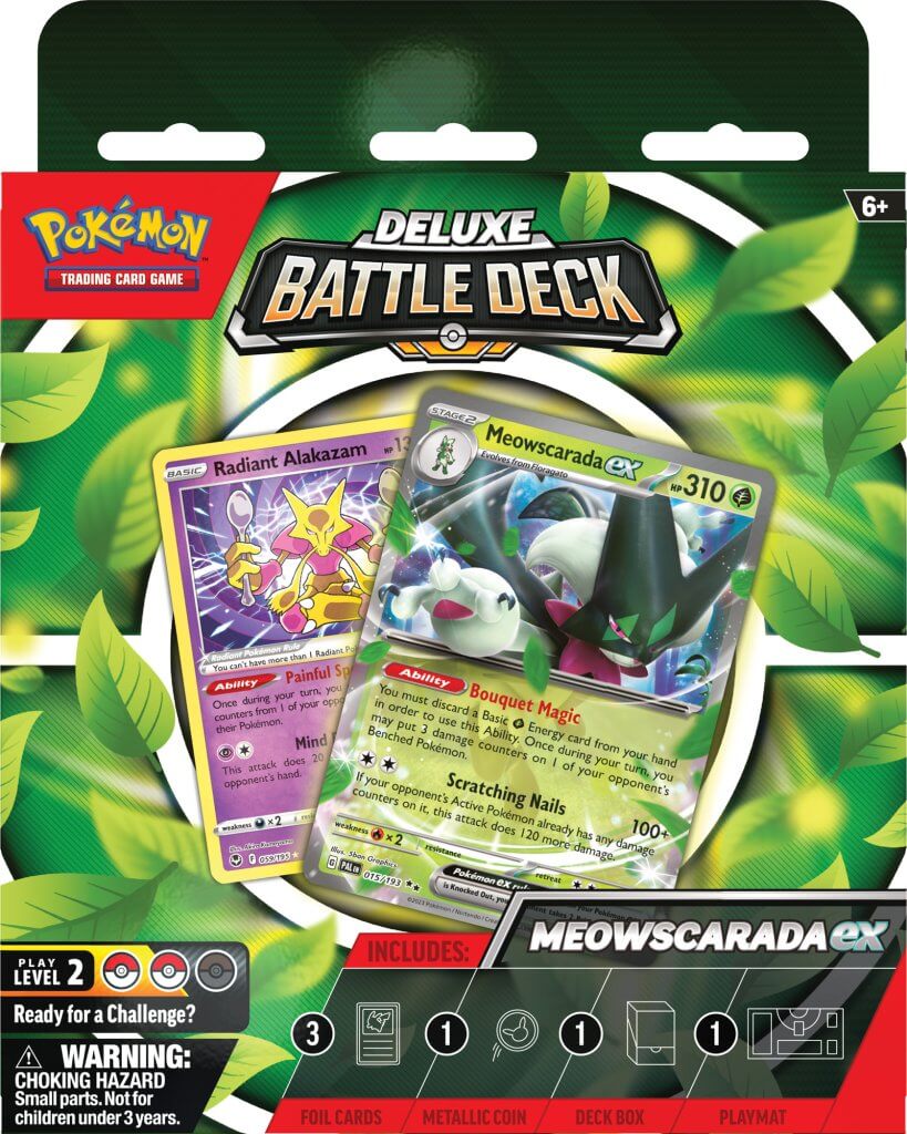 Pokémon Trading Card Game TCG Battle Deck Deluxe Meowscarade/ Quaquaval Ex