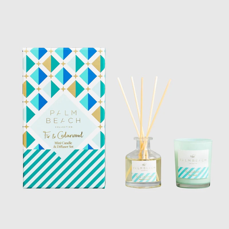 Fir & Cedarwood Mini Candle & Diffuser Pack - Palm Beach