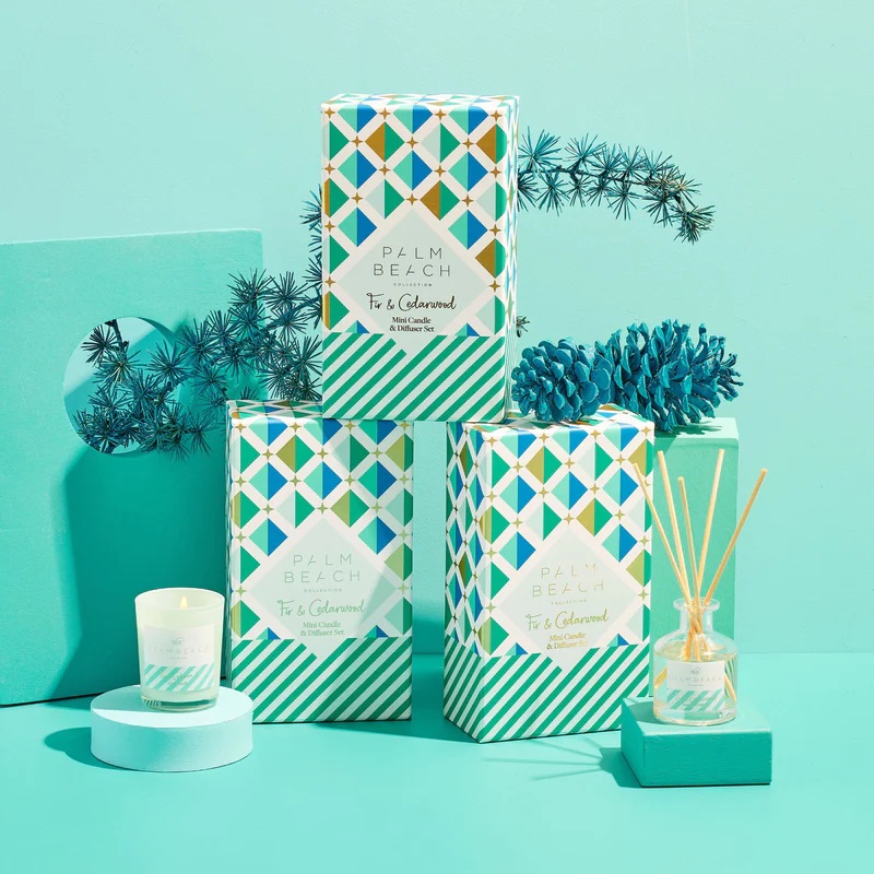 Fir & Cedarwood Mini Candle & Diffuser Pack - Palm Beach