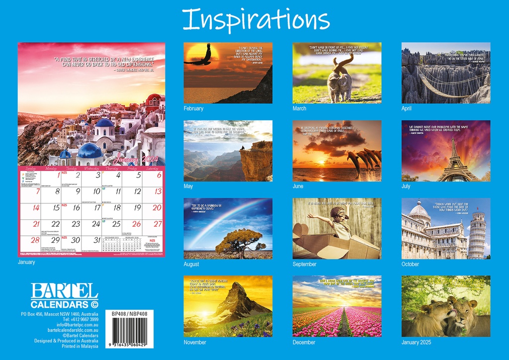 Inspirations Big Print 2024 Calendar