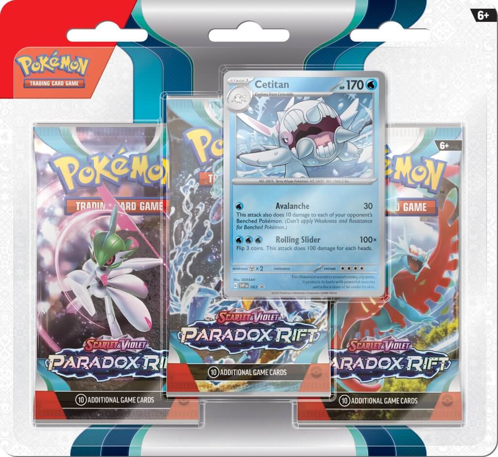 Pokémon Cards TCG Scarlet & Violet Paradox Rift 3 Booster Blister