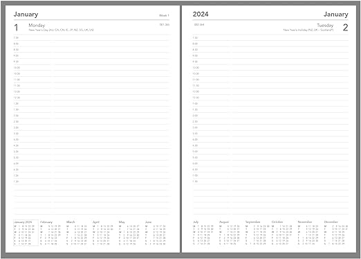 Collins Silhouette A4 Navy WTV 2024 Diary