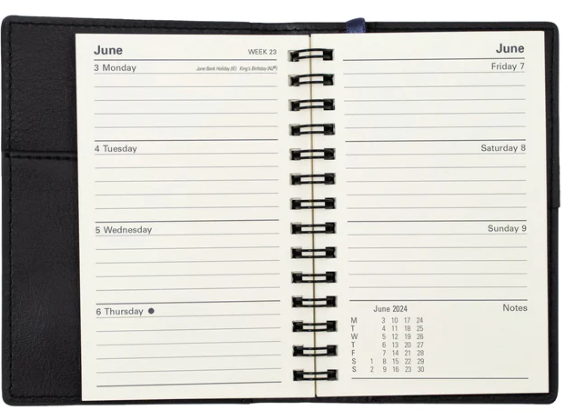 Collins Vanessa 2024 Diary B7R Week To View Purple