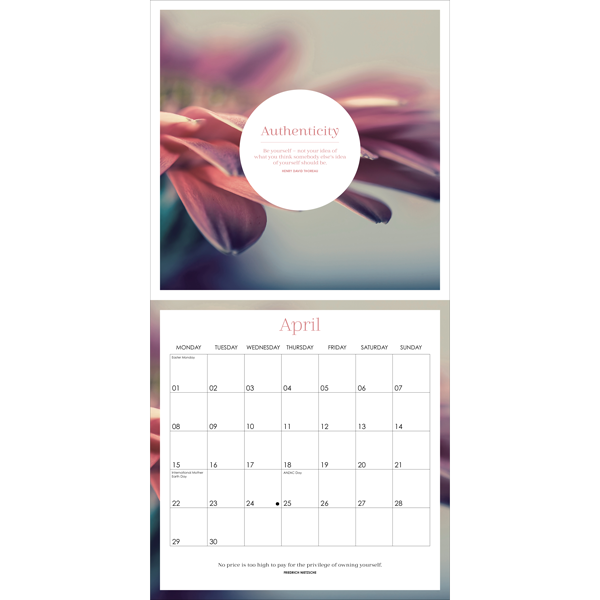 Affirmations Pink 2024 Calendar