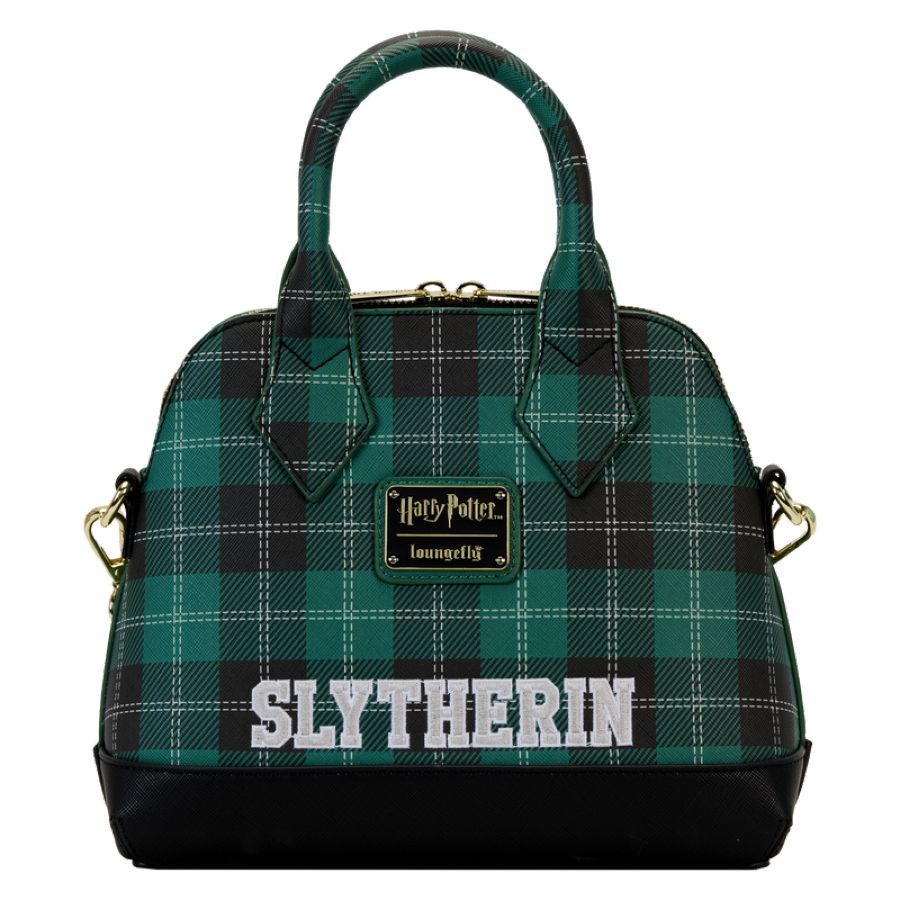 Harry Potter Varsity Slytherin Plaid Loungefly Crossbody Bag