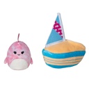 Squishmallows Squishville Mini Plush in Vehicle - Pink in Boat