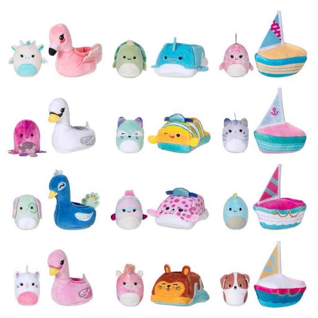 Squishmallows Squishville Mini Plush in Vehicle - Pink in Boat