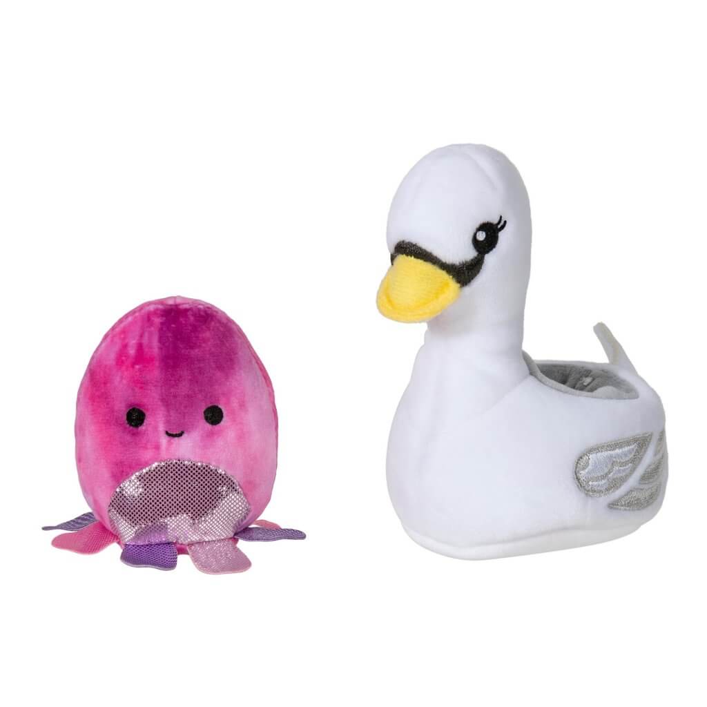 Squishmallows Squishville Mini Plush in Vehicle - Pink and Swan