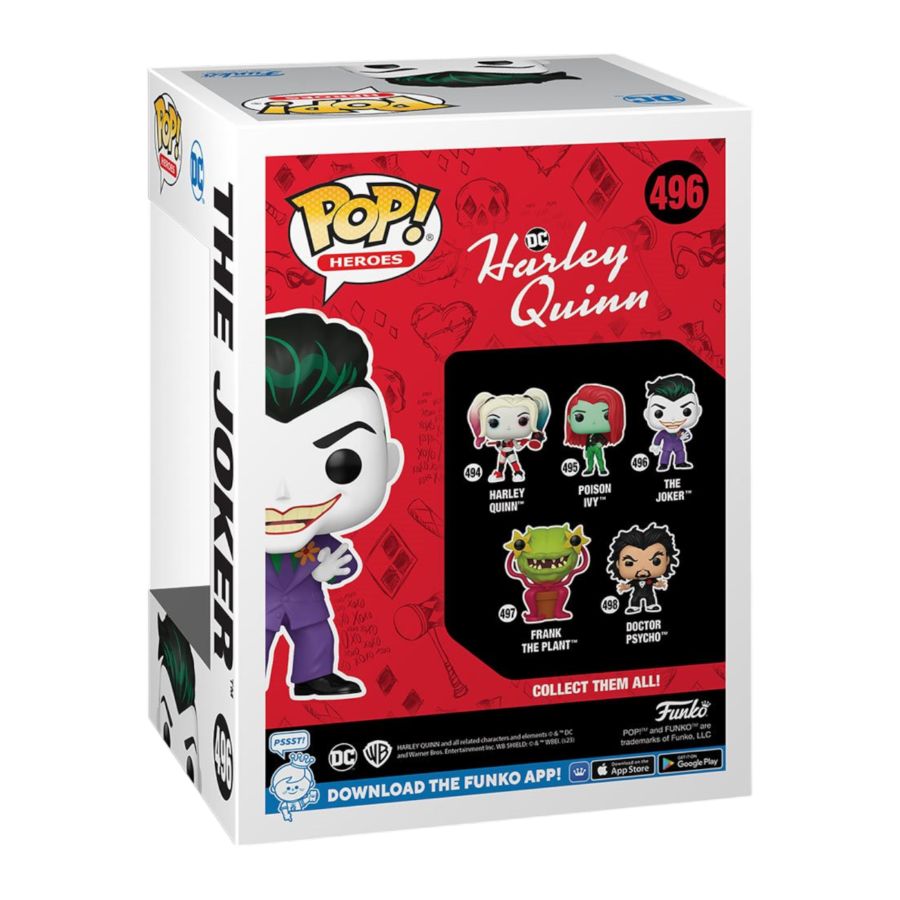 DC Heroes - Harley Quinn Animated - The Joker Funko Pop! Vinyl Figure #496