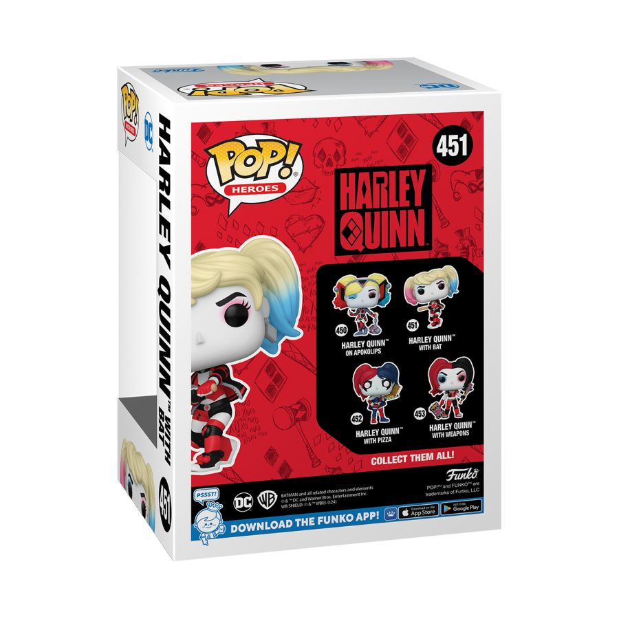 DC Comics - Harley Quinn with Bat Funkp Pop! Vinyl Figure #451