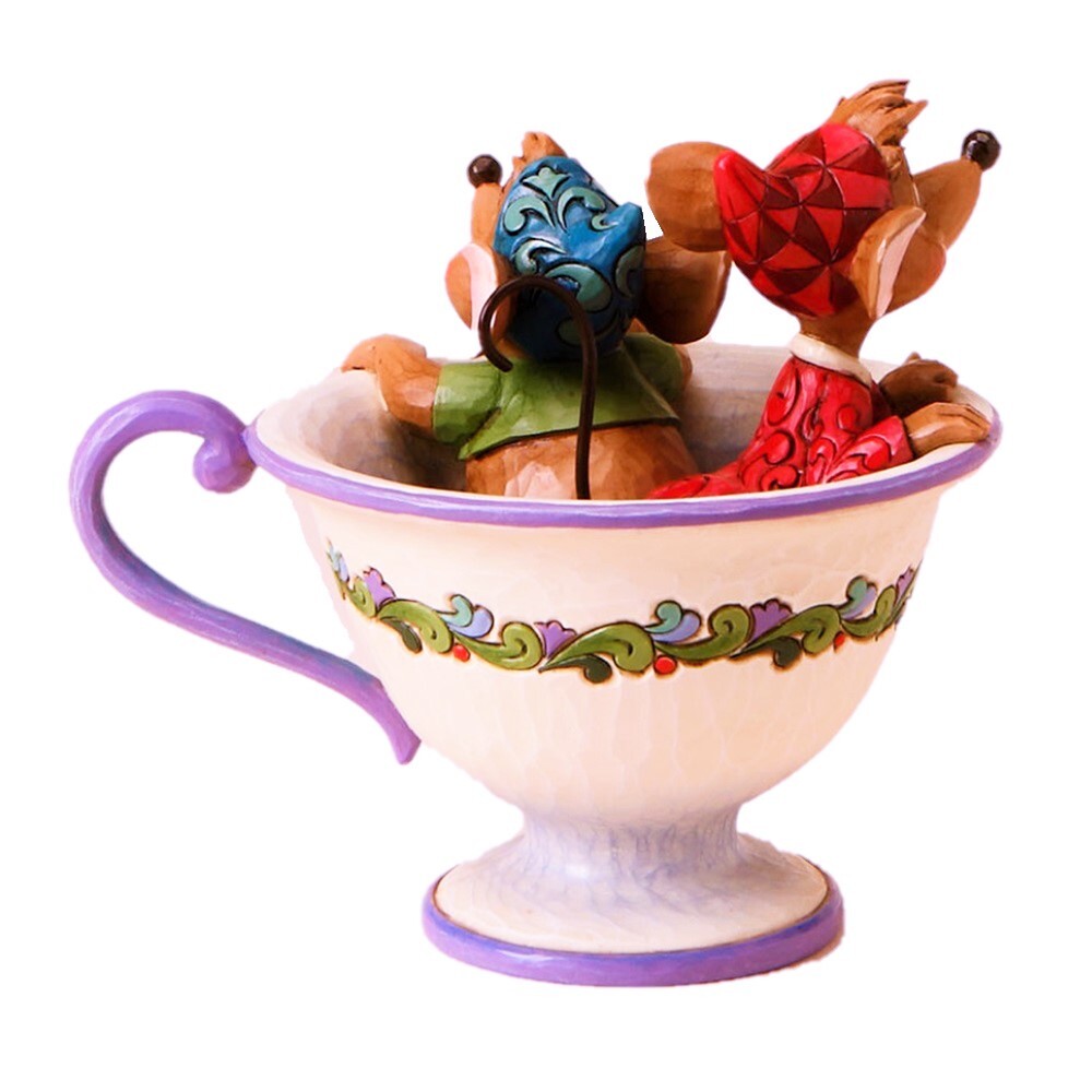 Cinderella: Jaq & Gus In Teacup (Tea for Two) - Disney Traditions by Jim Shore