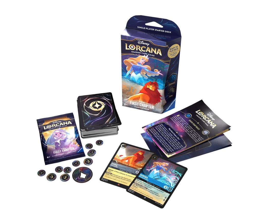 Disney Lorcana Trading Cards First Chapter Sapphire/Steel Starter Deck