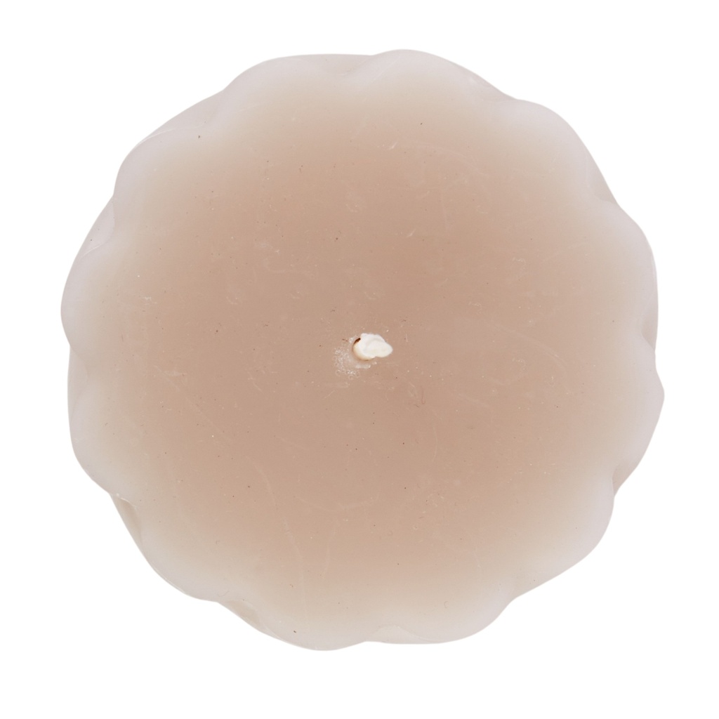 Maisie Swirl Pillar Candle 15cm Latte - Amalfi