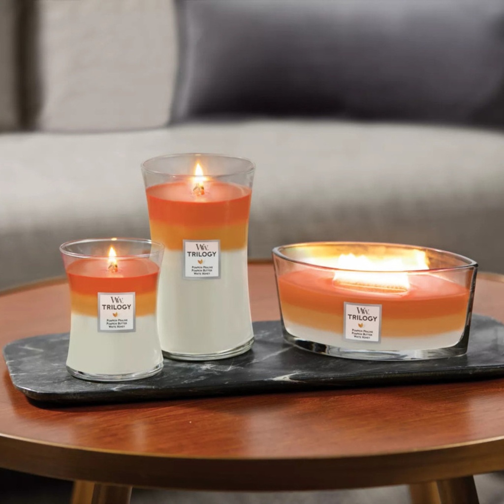 Pumpkin Gourmand Trilogy Medium Candle - WoodWick