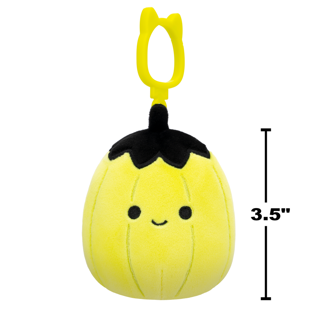 Walt the Neon Lime Green Pumpkin 3.5 inch Squishmallows Halloween 2024 Clip on