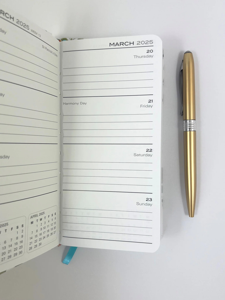 2025 WTV Purse Diary - Aqua Flora