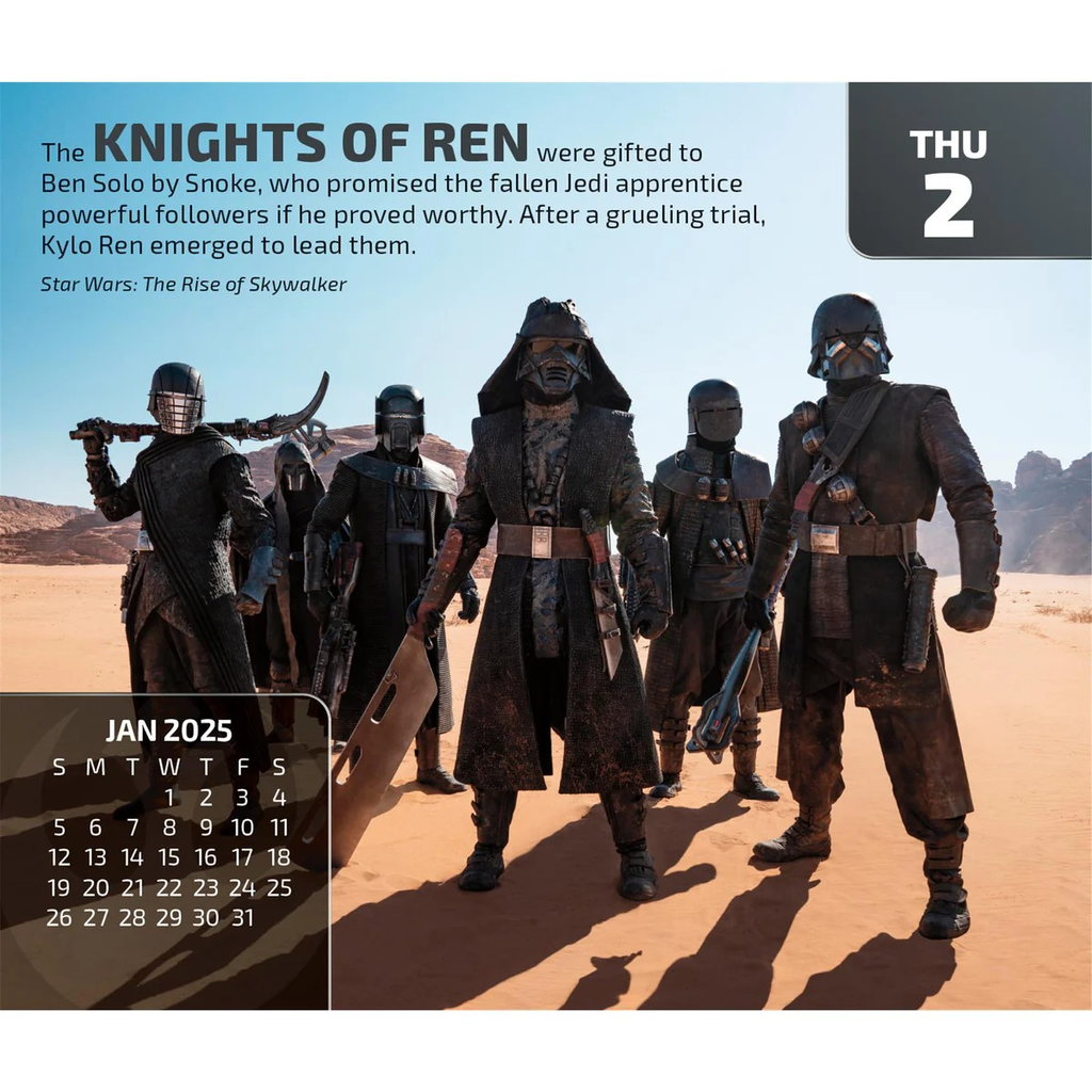 Star Wars Classic 2025 Boxed Desk Block Calendar