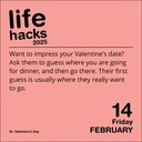 Life Hacks 2025 Day-to-Day Boxed Calendar