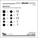 Daily Brain Games 2025 Day-to-Day Boxed Calendar
