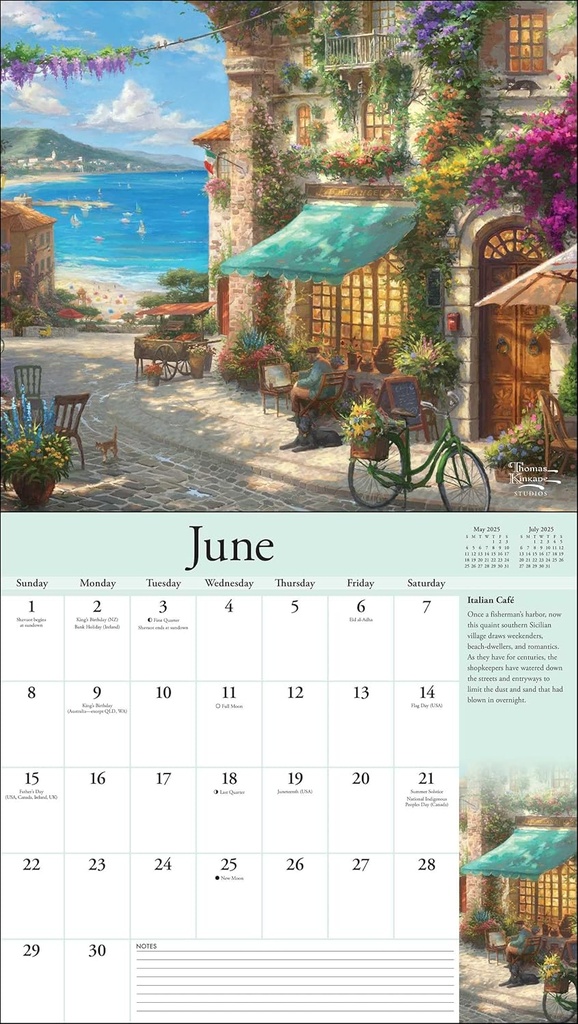 Thomas Kinkade Special Collector's Edition (with Scripture) 2025 Deluxe Calendar