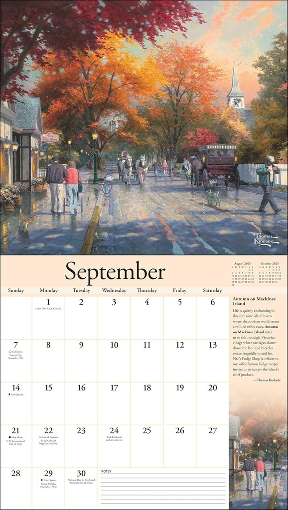 Thomas Kinkade Special Collector's Edition (with Scripture) 2025 Deluxe Calendar